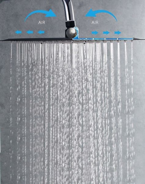 DESZCZOWNICA PRYSZNICOWA CZARNA NATRYSKOWA PRYSZNICA KWADRATOWA 25 CM zdjęcie 2