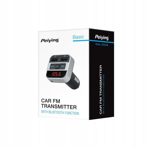 Transmiter FM Peiying BT 2xUSB ładowarka Bluetooth 12 - 24 V AUX na Arena.pl