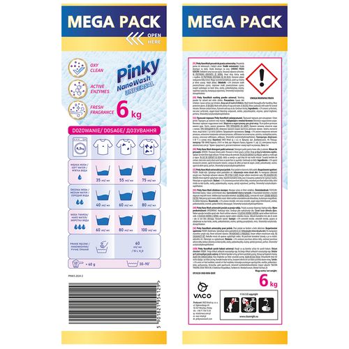 Proszek do prania uniwersalny 100 prań 6kg NanoWash Universal PINKY na Arena.pl