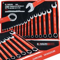 KLUCZE W GUMIE PŁASKIE OCZKOWE 6-36 ZESTAW KOMPLET MATA 17EL BENSON B BLACK