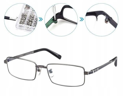 ZESTAW ŚRUBEK ŚRUBKI NAKRĘTEK 1000 SZT DO NAPRAWY OKULARÓW M1.4 M1.6 STAL na Arena.pl