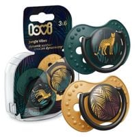 LOVI Smoczek uspokajający dynamiczny JUNGLE VIBES BOY 3-6m