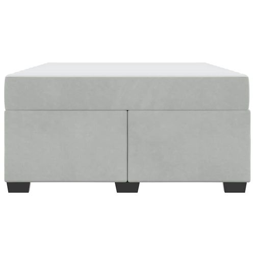 Rama łóżka z materacem Jasnoszary 140 x 200 cm Aksamit na Arena.pl