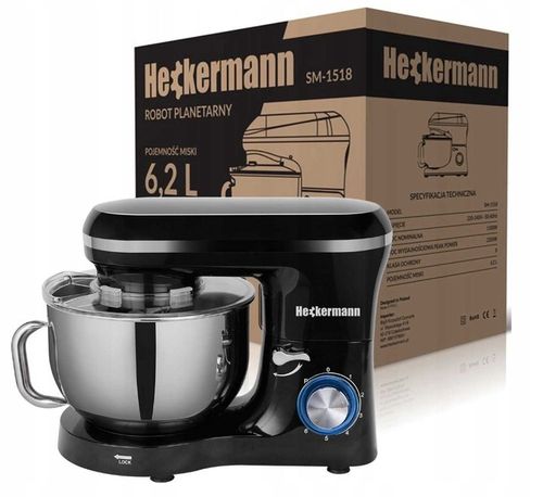 ROBOT KUCHENNY PLANETARNY WIELOFUNKCYJNY MIKSER HECKERMANN 2200W MISA 6,2l na Arena.pl