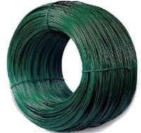 drut ocynkowany pokryty  pcv. 3.0*3.8mm zielony - 5 kg - dru 3.6 pw z