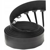 Obrzeże ogrodowe 10m x 10cm w rolce trawnikowe palisada czarny + kotwy