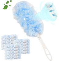 Miotełka do Kurzu Zestaw 30 Sztuk Niebieska Mikrofibra z Uchwytem