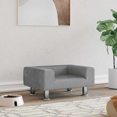 Legowisko dla psa, jasnoszare, 50x40x26,5 cm, aksamitne na Arena.pl