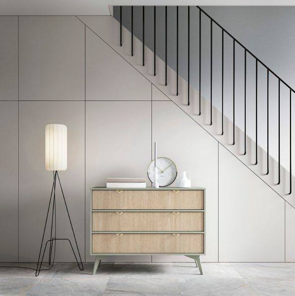 Komoda Sage 3 szuflady szałwia/naturalna zdjęcie 2