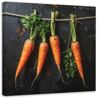 Obraz do kuchni restauracji baru jadalni, Wiszące marchewki