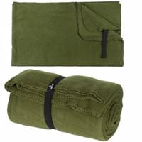 2X KOC POLAROWY WOJSKOWY Z POKROWCEM ZWIJANY MFH 200x150cm Fleece OLIVE