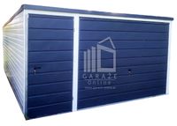 GARAŻ BLASZANY 4m x 5m - spad w tył - Brama - drzwi - ID393 4x5