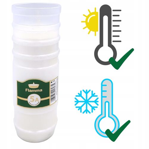 Wkłady Parafinowe do Zniczy Całoroczne Znicze 5 Dni 120h 12 szt na Arena.pl