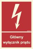 Główny Wyłącznik Prądu - Znak Świecący 15X22 Ppoż Signproject Bc008_150X222_Ps Bhp Robocze