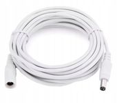 BIAŁY PRZEDŁUŻACZ 3 metry ZASILANIA KABEL ZASILAJĄCY DO KAMER DC 5,5mm