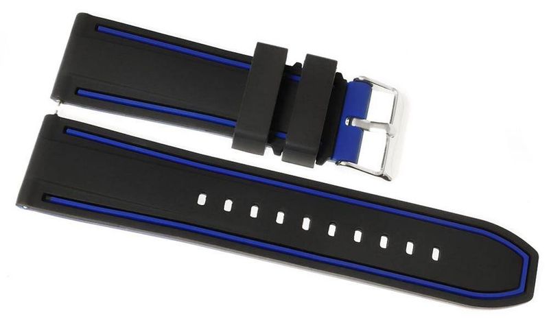 Pasek silikonowy CZARNO-GRANATOWY U14-20-8 zdjęcie 4