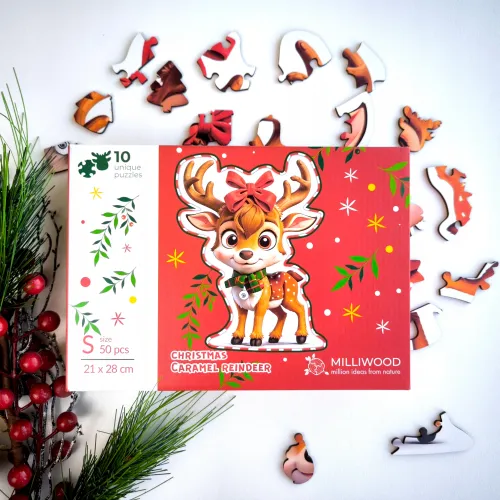 Świąteczne puzzle dla dzieci - Alexander Milliwood Renifer 50 elementów na Arena.pl