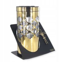 SOLARNY ZNICZ LED NAGROBNY ZŁOTY WYTRZYMAŁY WIECZNA LAMPKA PARIS 23CM