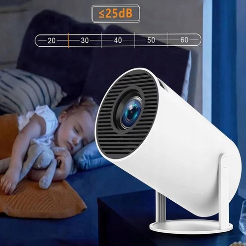 PROJEKTOR RZUTNIK ANDROID TV WIFI MINI 4K PRZENOŚNY SMART GŁOŚNIK OBROTOWY na Arena.pl