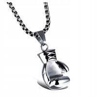 Naszyjnik Wisiorek męski stal nierdzewna Rękawica Bokserska srebrny