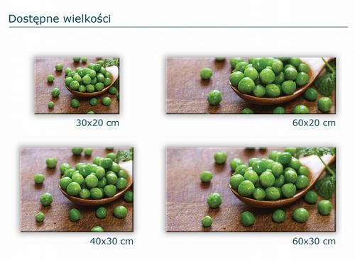 SZKLANA DESKA KUCHENNA 60x20 289c Groszek na Arena.pl