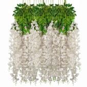 12x WISTERIA GLICYNIA sztuczna girlanda kwiatowa gałązki zwisające 110 cm