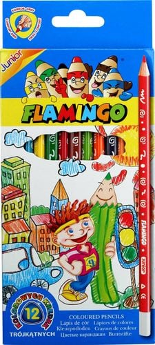 kredki 12kol.flamingo trójkąt. na Arena.pl