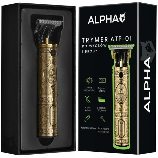 MASZYNKA TRYMER DO STRZYŻENIA GOLENIA WŁOSÓW BRODY ALPHA zdjęcie 9