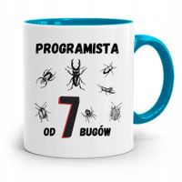 Kubek Błękitny Informatyka Programista Od 7 Bugów Z Nadrukiem Ze Zdjęciem