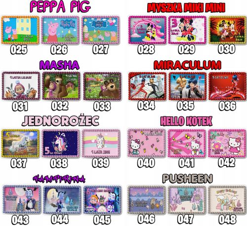 PROSTOKĄTNY OPŁATEK NA TORT A4 20x29CM - MY LITTLE PONY + IMIĘ na Arena.pl