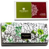 portfel damski skórzany ptn ph24-lfl-7049 green