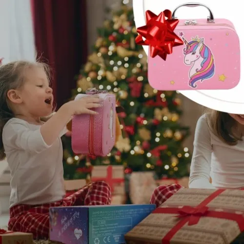KUFEREK KOSMETYKÓW ZESTAW DO MAKIJAŻU I PAZNOKCI JEDNOROŻEC DZIECI PREZENT na Arena.pl
