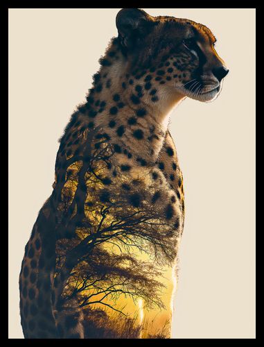 Plakat 30x40cm Gepard Duch Sawanny na Arena.pl