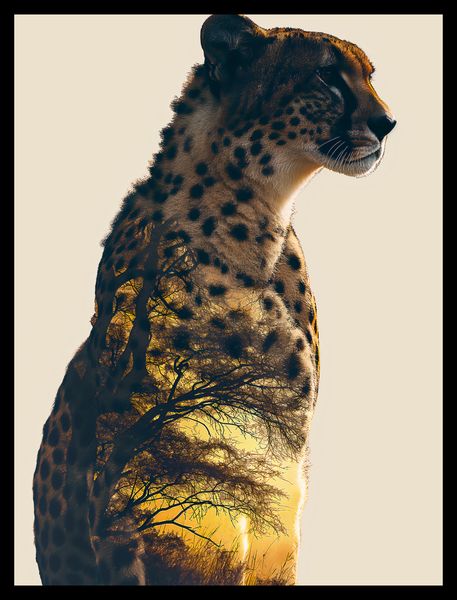 Plakat 30x40cm Gepard Duch Sawanny zdjęcie 2