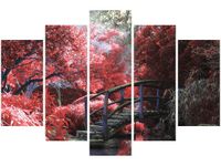 OBRAZ SECRET GARDEN MOST OGRÓD JAPONIA KOLORY