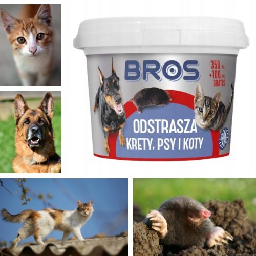 ODSTRASZACZ PSÓW KOTÓW KRETÓW ŚRODEK PREPARAT BROS zdjęcie 2