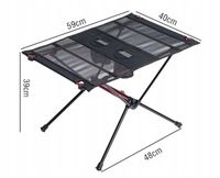 Stolik składany turystyczny kempingowy biwakowy ULTRALEKKI KOMPAKTOWY