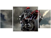 80X40CM ZEGAR CZERWONY ŚCIGACZ OBRAZ