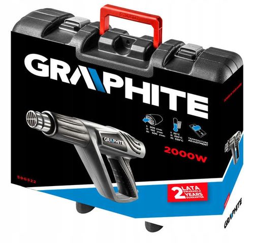 GRAPHITE OPALARKA ELEKTRYCZNA 2000W 3 ZAKRESY TEMPERATUR DO 550°C 59G522 na Arena.pl