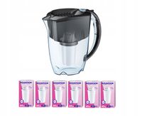 Dzbanek filtrujący Aquaphor Prestige 2.8 l z 6 wkładami A5 Mg, czarny