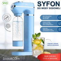 Saturator do wody gazowanej ViO SodaBoom SD-7006 blumarine z manometrem
