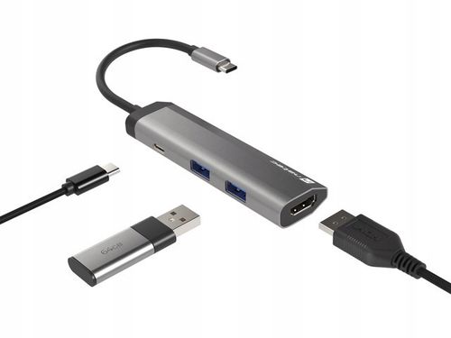 Hub USB Natec Fowler Slim USB-C - 2xUSB / HDMI na Arena.pl