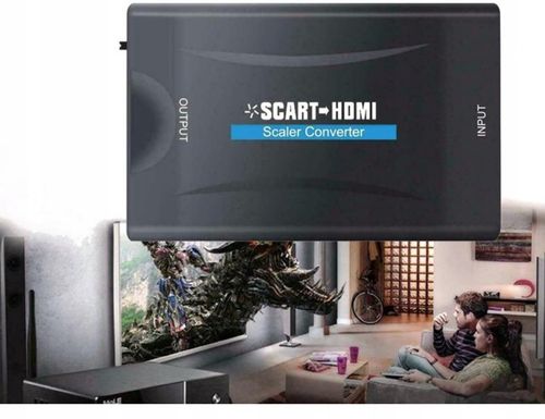 Konwerter Adapter HDMI 1080P 50Hz/60Hz na SCART Sygnał Cyfrowy Na Analogowy na Arena.pl