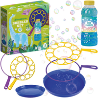 Zestaw Bańki Mydlane - Dinozaury Duże Różdżki Tacka Płyn 450 Ml  500119