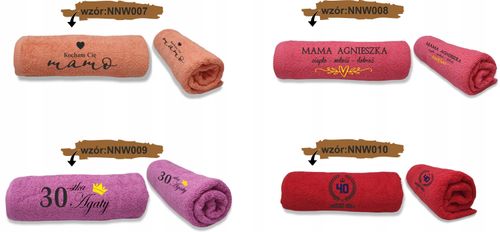 RĘCZNIK Z HAFTEM NAPISEM PREZENT NA ROCZNICĘ ŚLUBU na Arena.pl