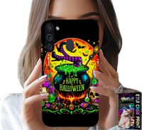 ETUI DO SAMSUNG GALAXY A21 - WIEDŹMA KOCIOŁEK RÓŻDŻKA HALLOWEEN SZKŁO