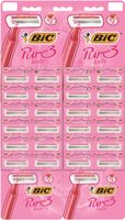 Bic Maszynka do golenia Pure 3 Lady różowa - karta 24szt