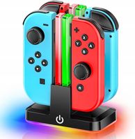 Stacja ładująca do kontrolera Nintendo Switch z oświetleniem RGB Joy-Con