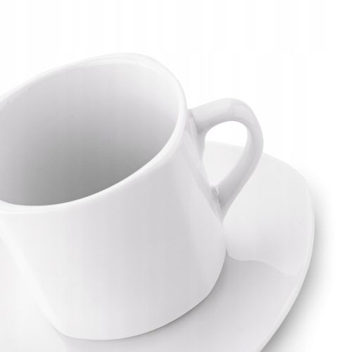 Komplet FILIŻANEK do KAWY HERBATY Porcelanowe ze SPODKIEM Tadar 6x220 ml na Arena.pl