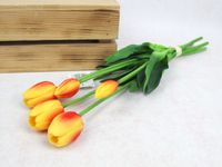 bukiet pęczek tulipan gumowy wys. 46 cm, 5 łodyg (3 kwiaty 5 x 4 cm +